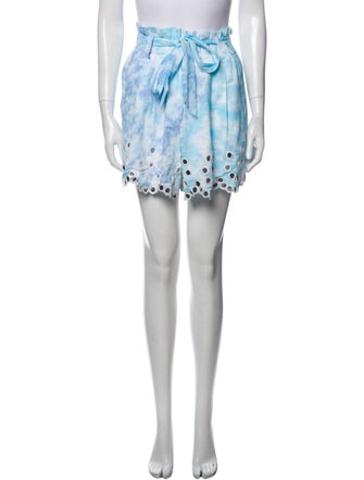 Juliet Dunn Tie-Dye Print Mini Shorts