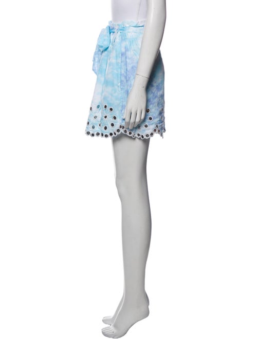 Juliet Dunn Tie-Dye Print Mini Shorts