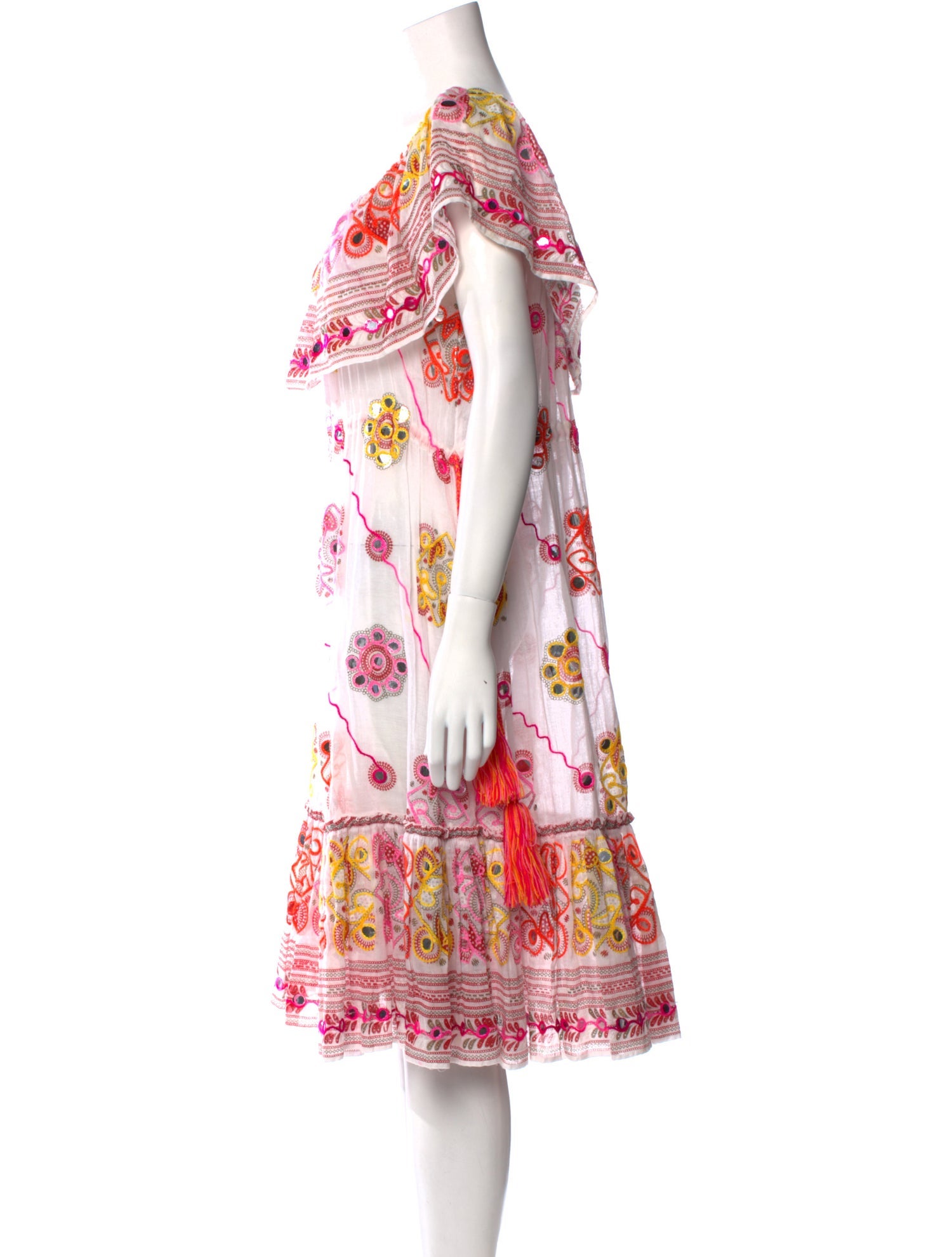 Juliet Dunn Printed Knee-Length Dress