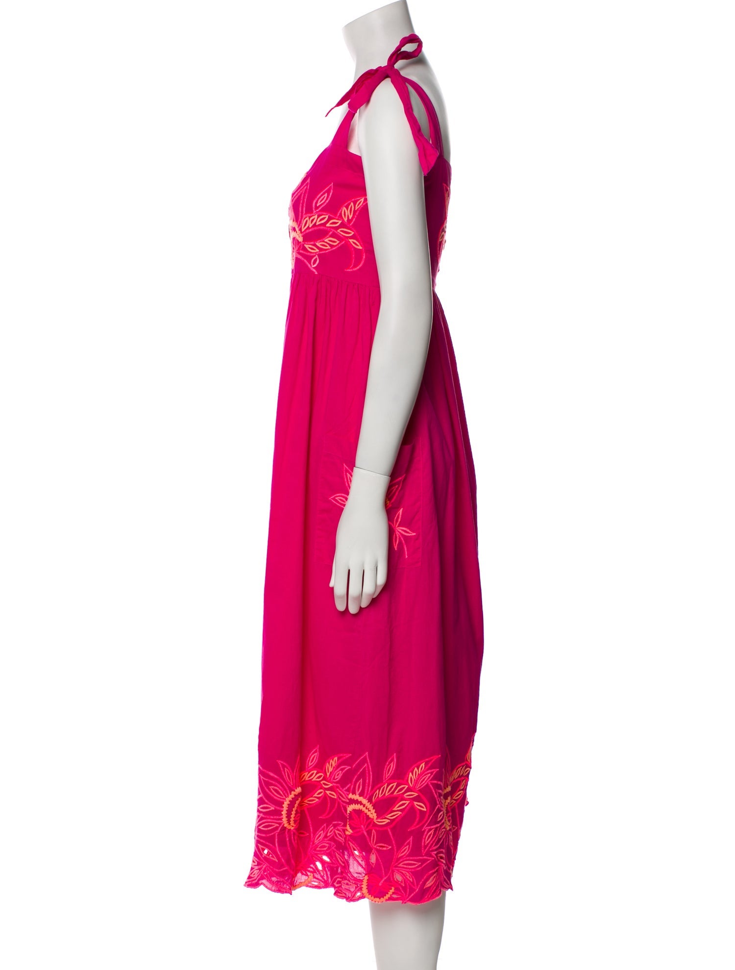 Juliet Dunn Square Neckline Midi Length Dress