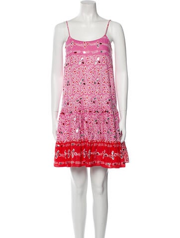 Juliet Dunn Dresses Printed Mini Dress S