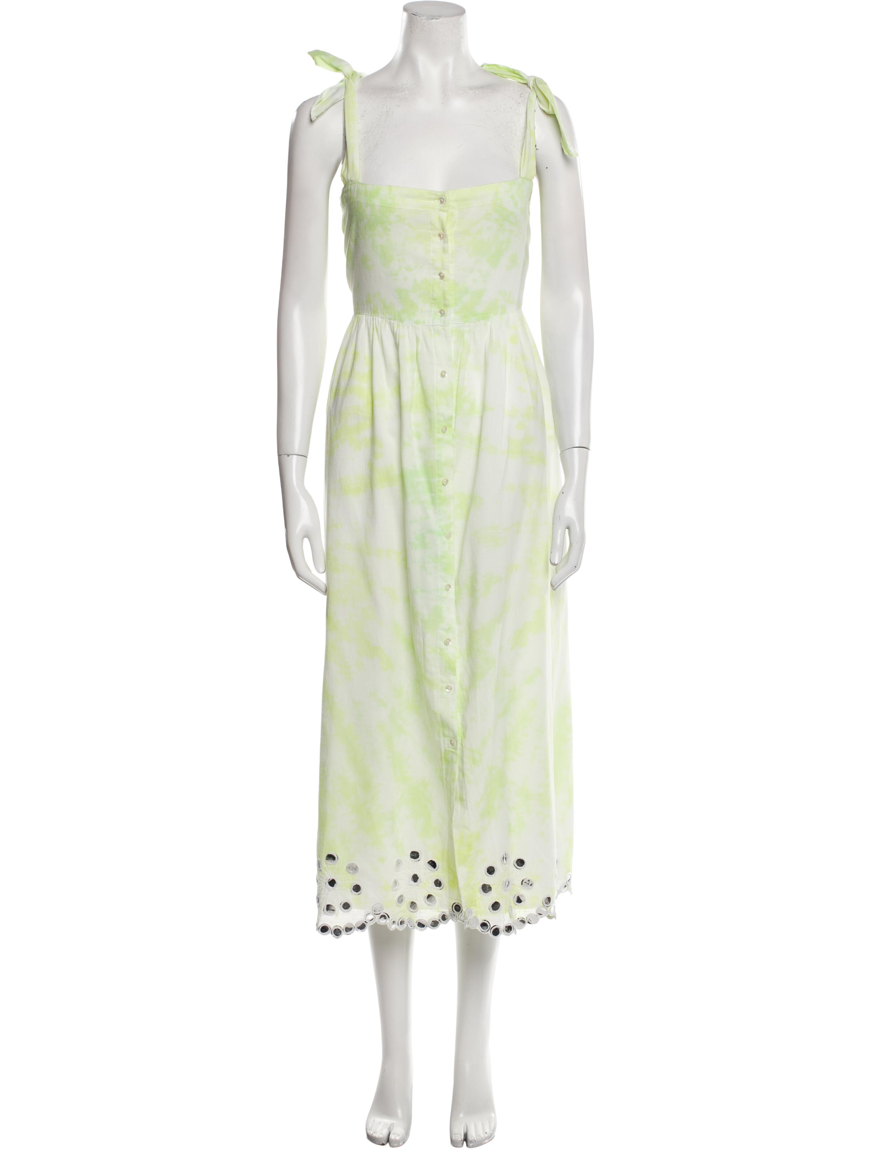 Juliet Dunn Tie-Dye Print Long Dress