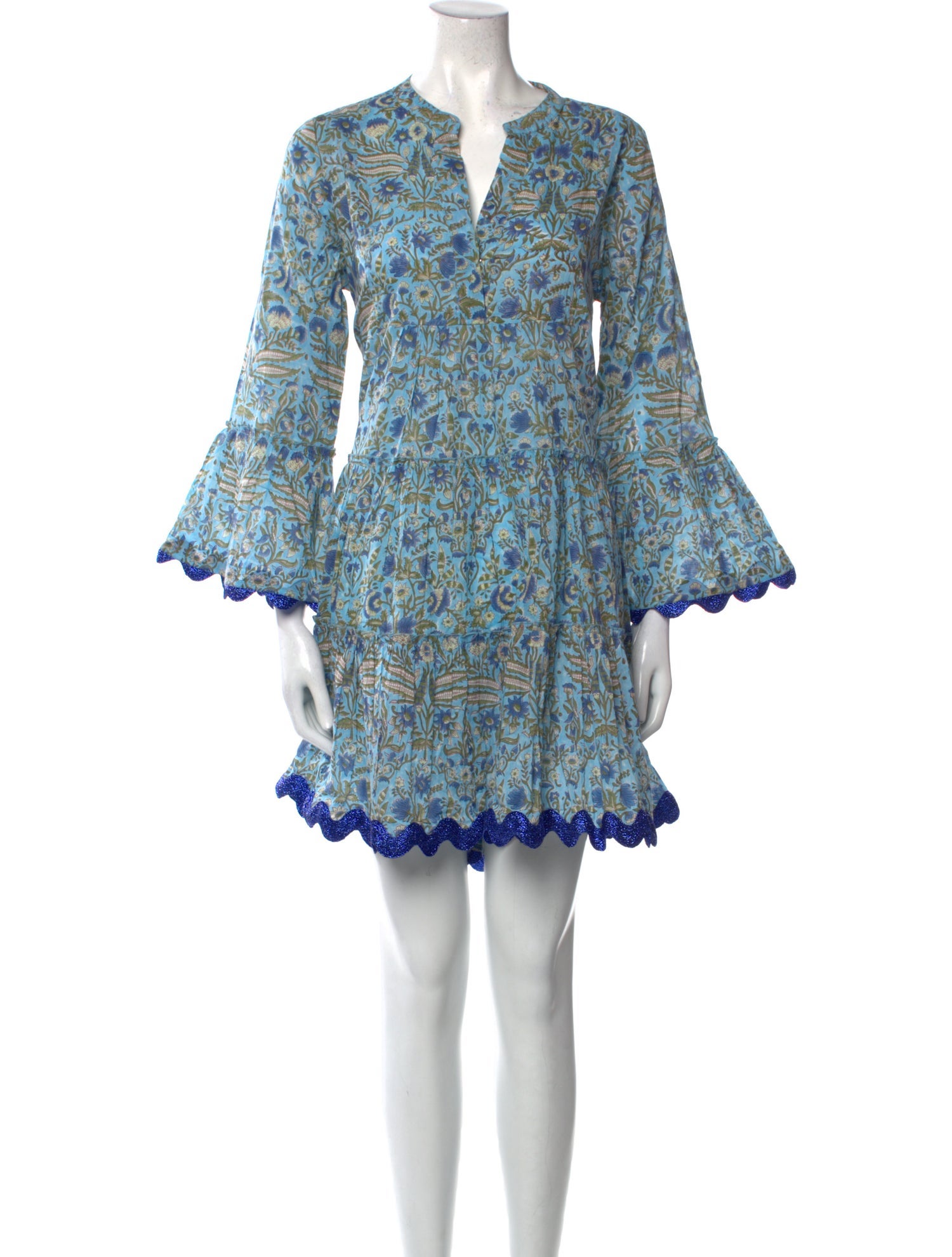 Juliet Dunn Floral Print Knee-Length Dress w/ Tags