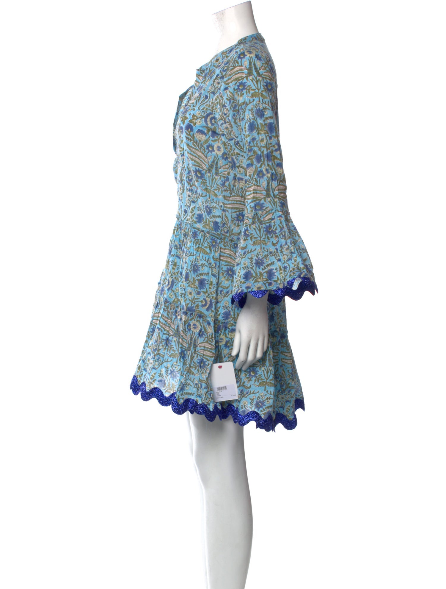 Juliet Dunn Floral Print Knee-Length Dress w/ Tags