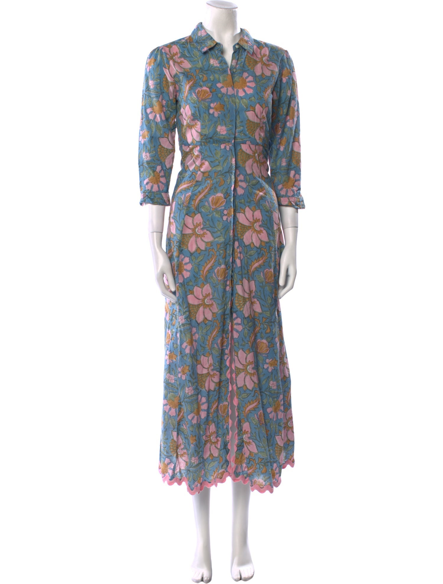 Juliet Dunn Floral Print Long Dress