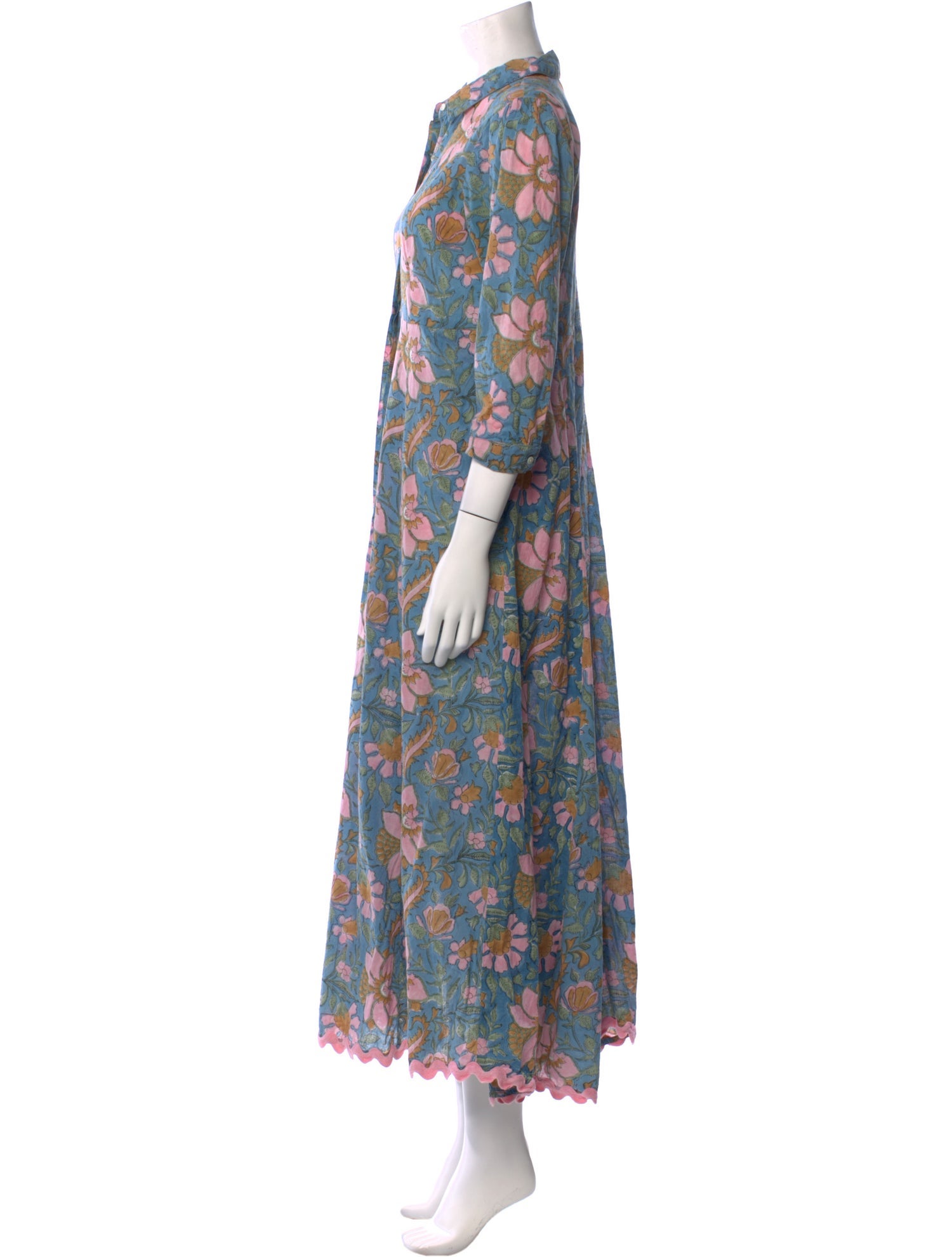 Juliet Dunn Floral Print Long Dress