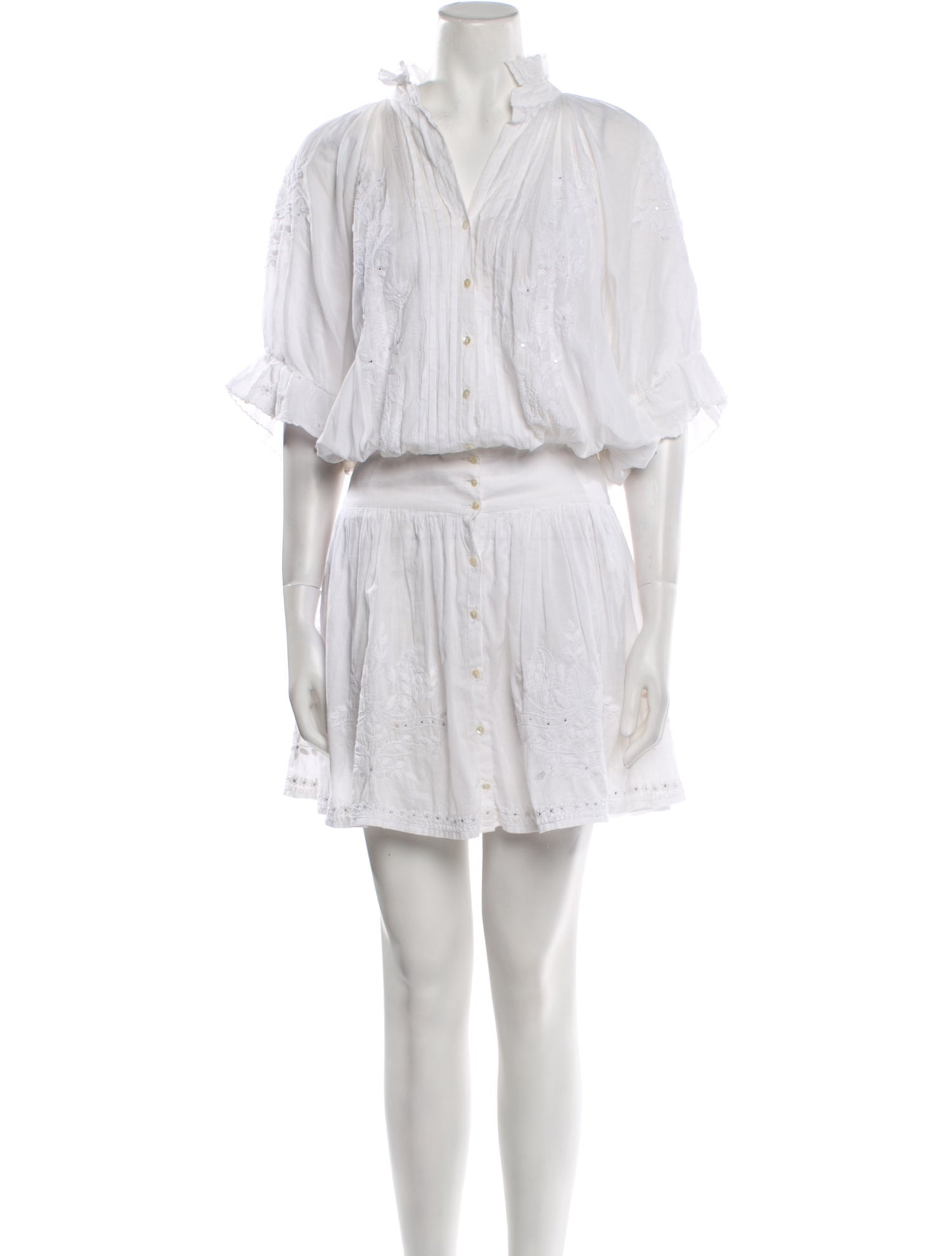 Juliet Dunn V-Neck Knee-Length Dress