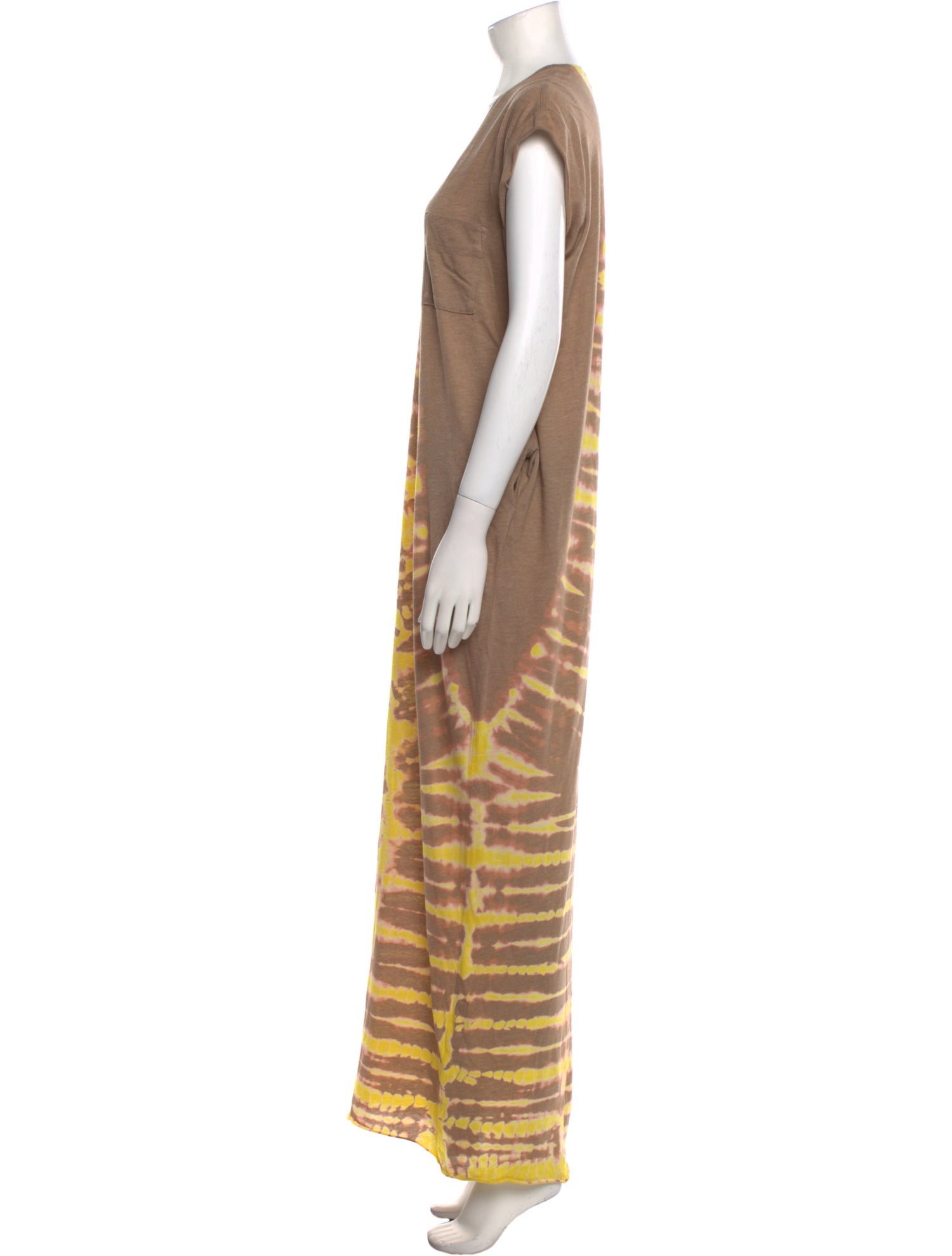 Juliet Dunn Tie-Dye Print Long Dress