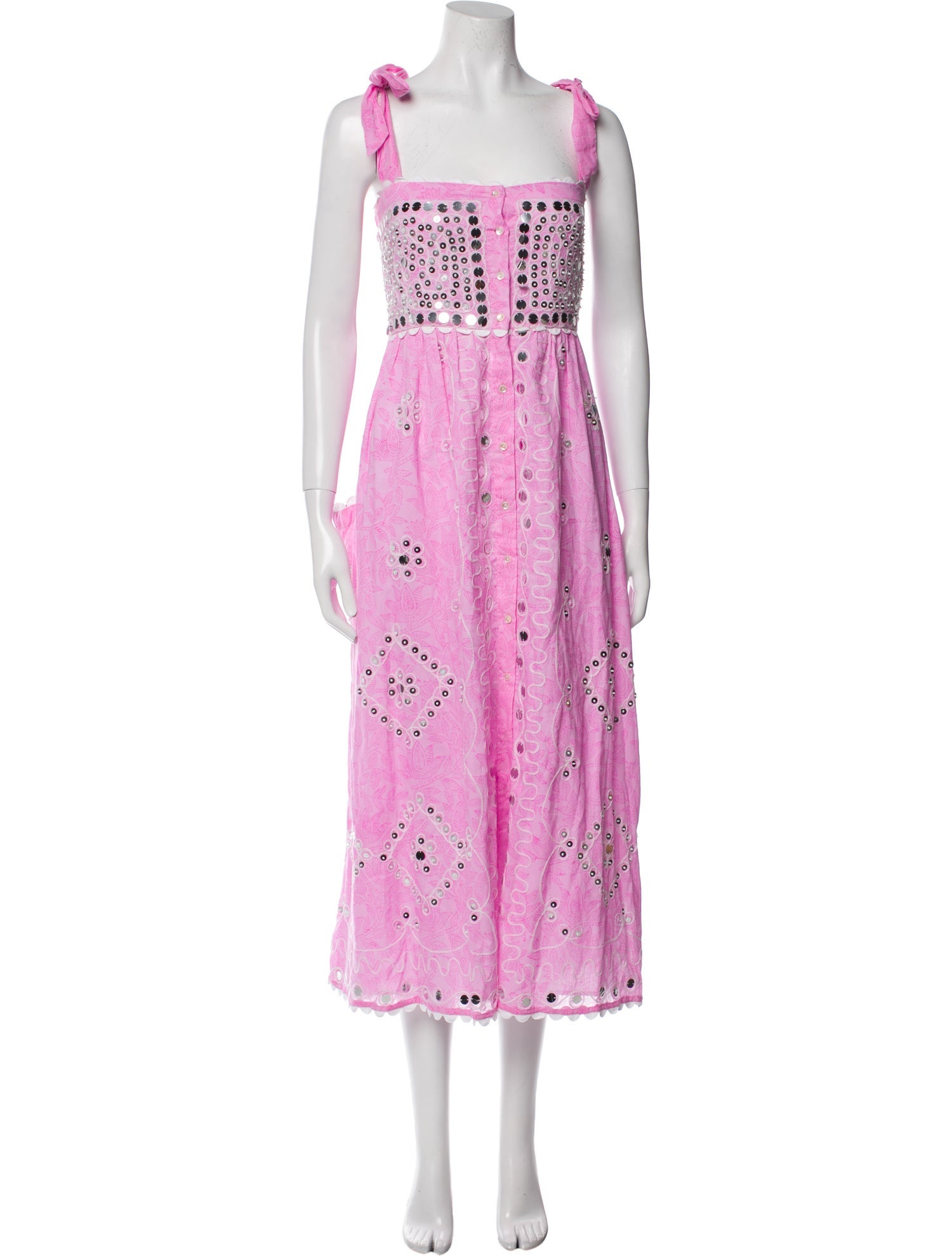 Juliet Dunn Floral Print Long Dress
