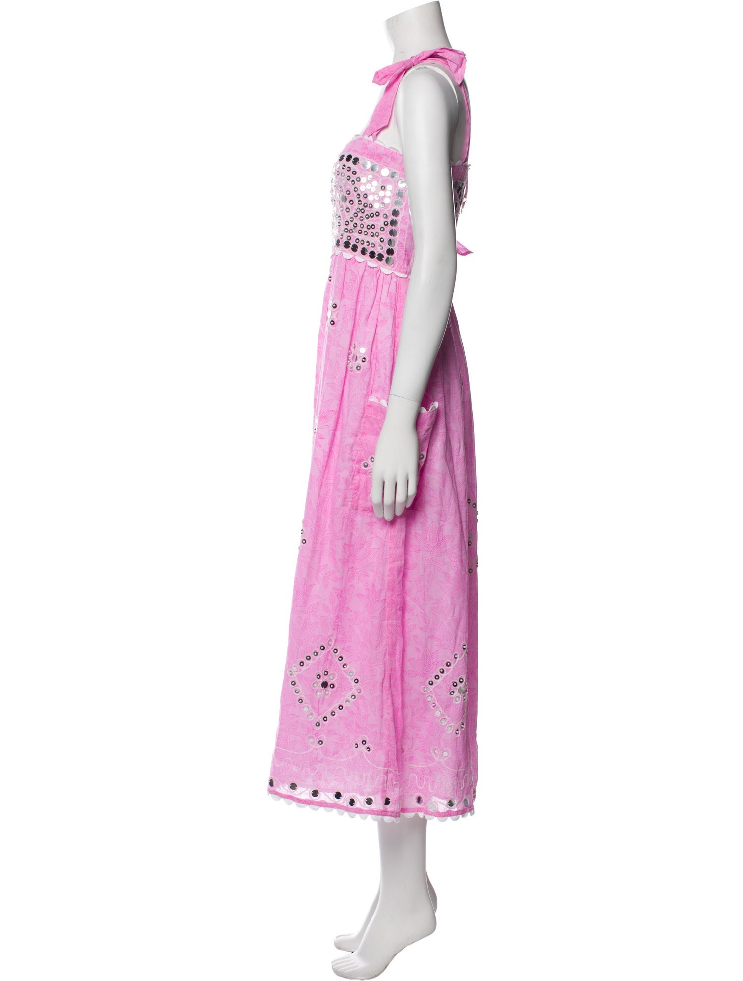 Juliet Dunn Floral Print Long Dress