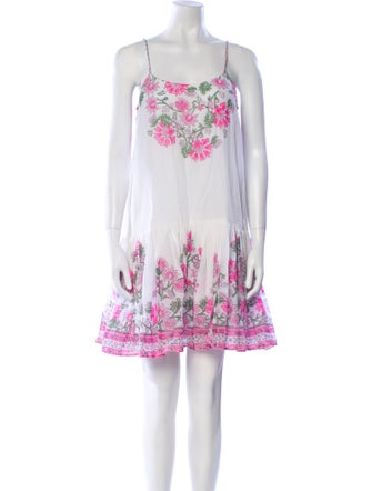 Juliet Dunn Floral Print Mini Dress