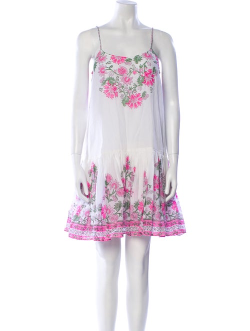 Juliet Dunn Floral Print Mini Dress