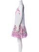 Juliet Dunn Floral Print Mini Dress