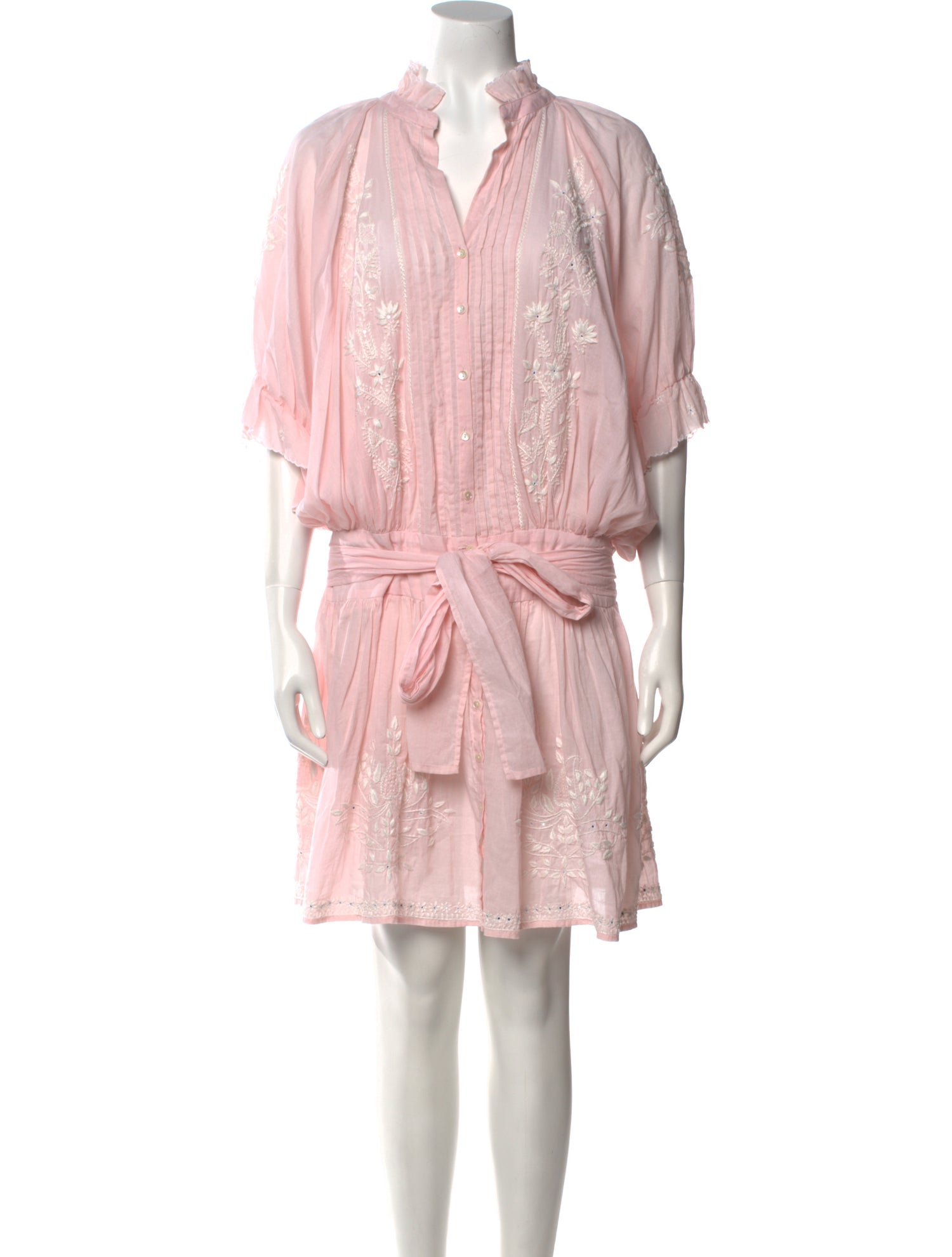 Juliet Dunn V-Neck Knee-Length Dress