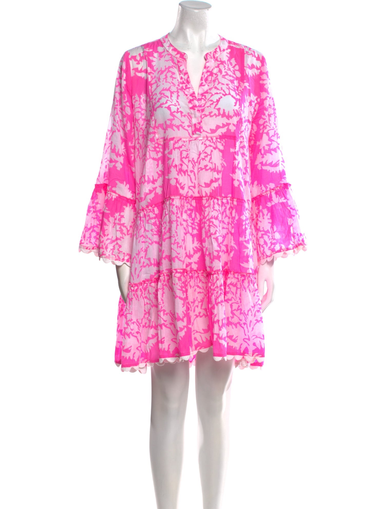 Juliet Dunn Floral Print Mini Dress