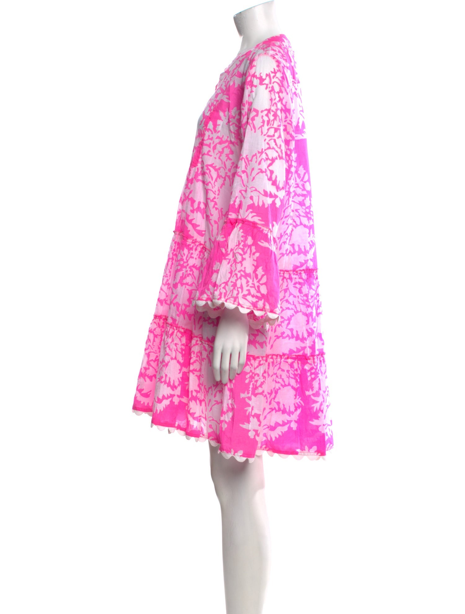 Juliet Dunn Floral Print Mini Dress