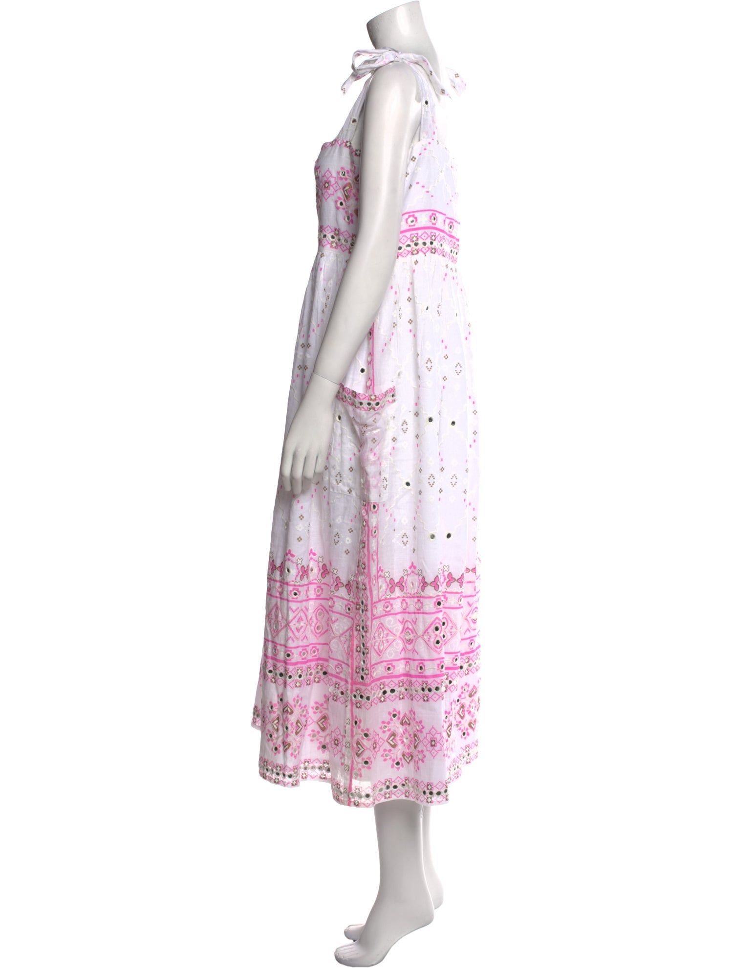 Juliet Dunn Floral Print Long Dress
