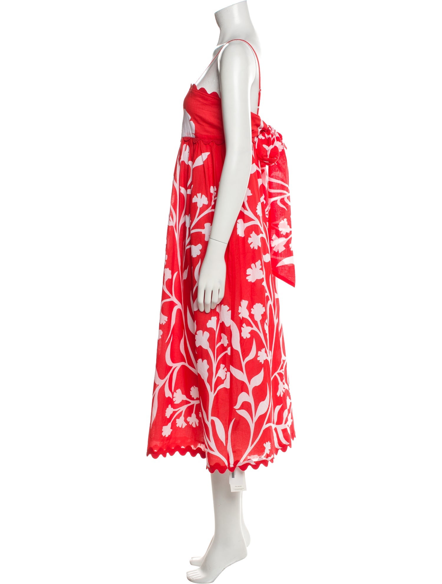 Juliet Dunn Floral Print Midi Length Dress