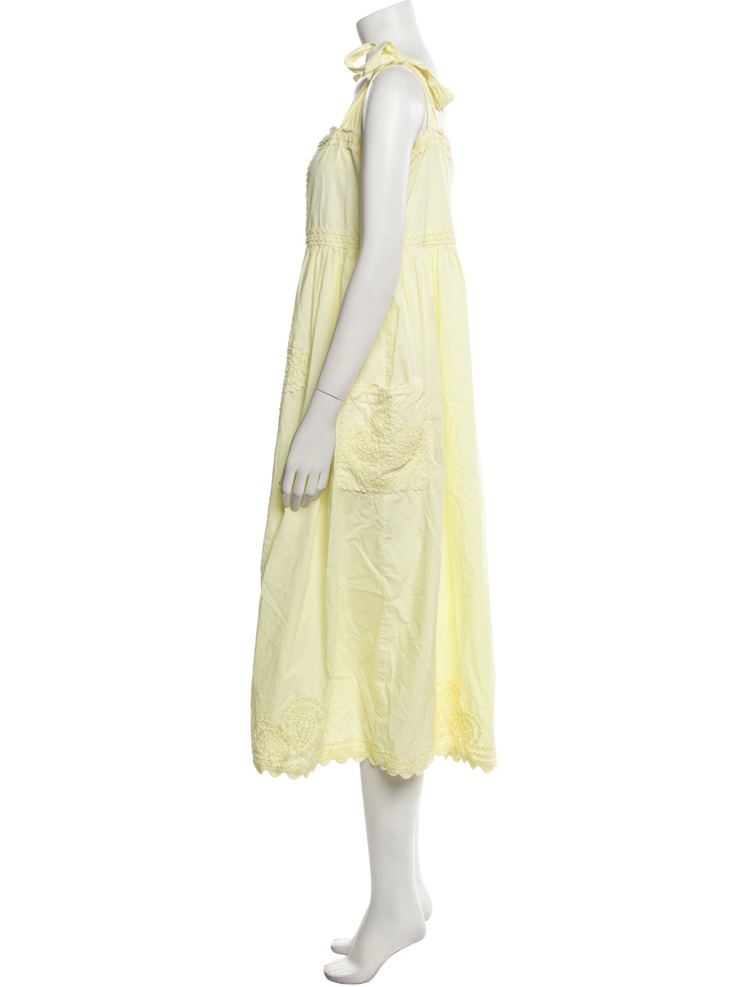 Juliet Dunn Lace Pattern Midi Length Dress