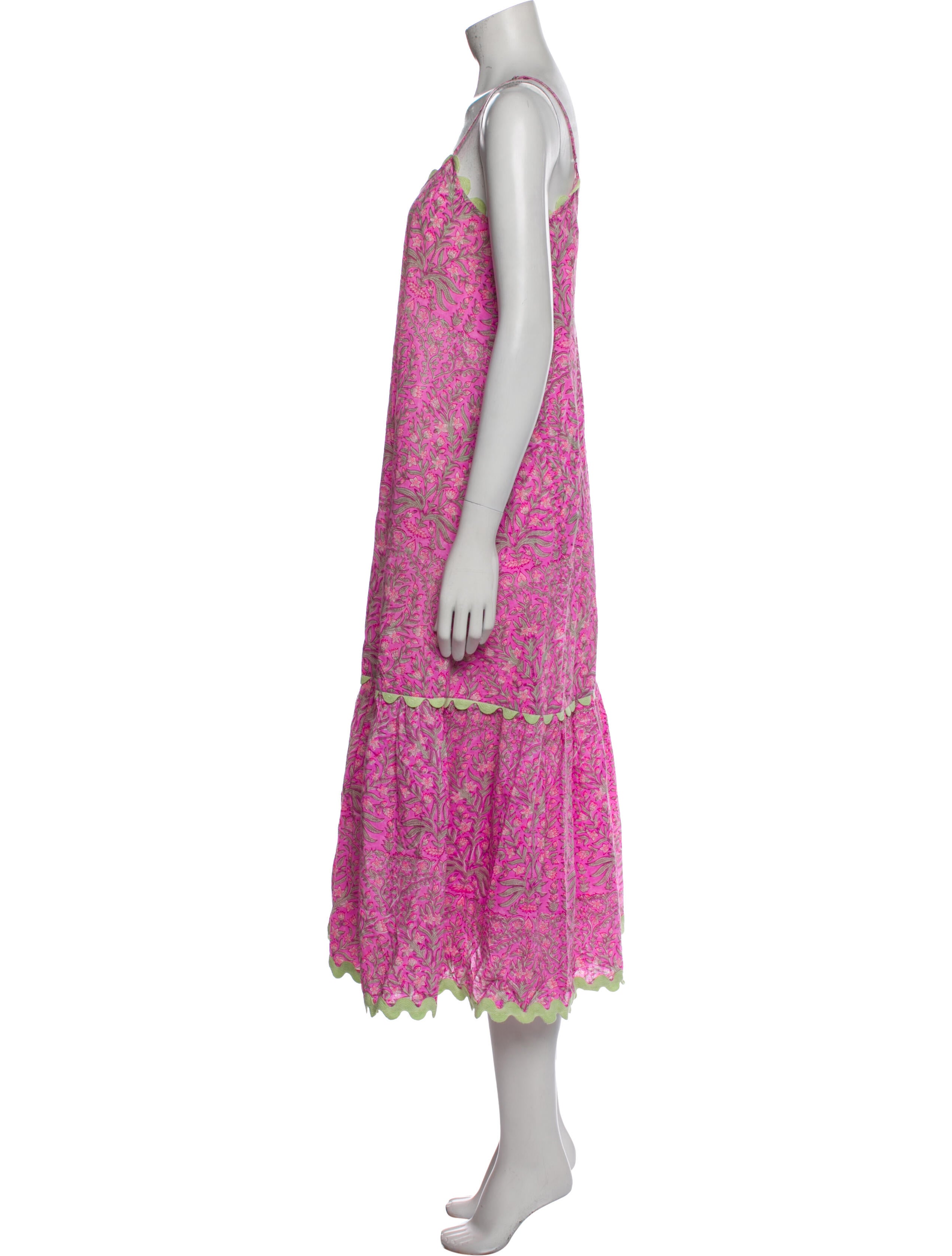 Juliet Dunn Floral Print Long Dress