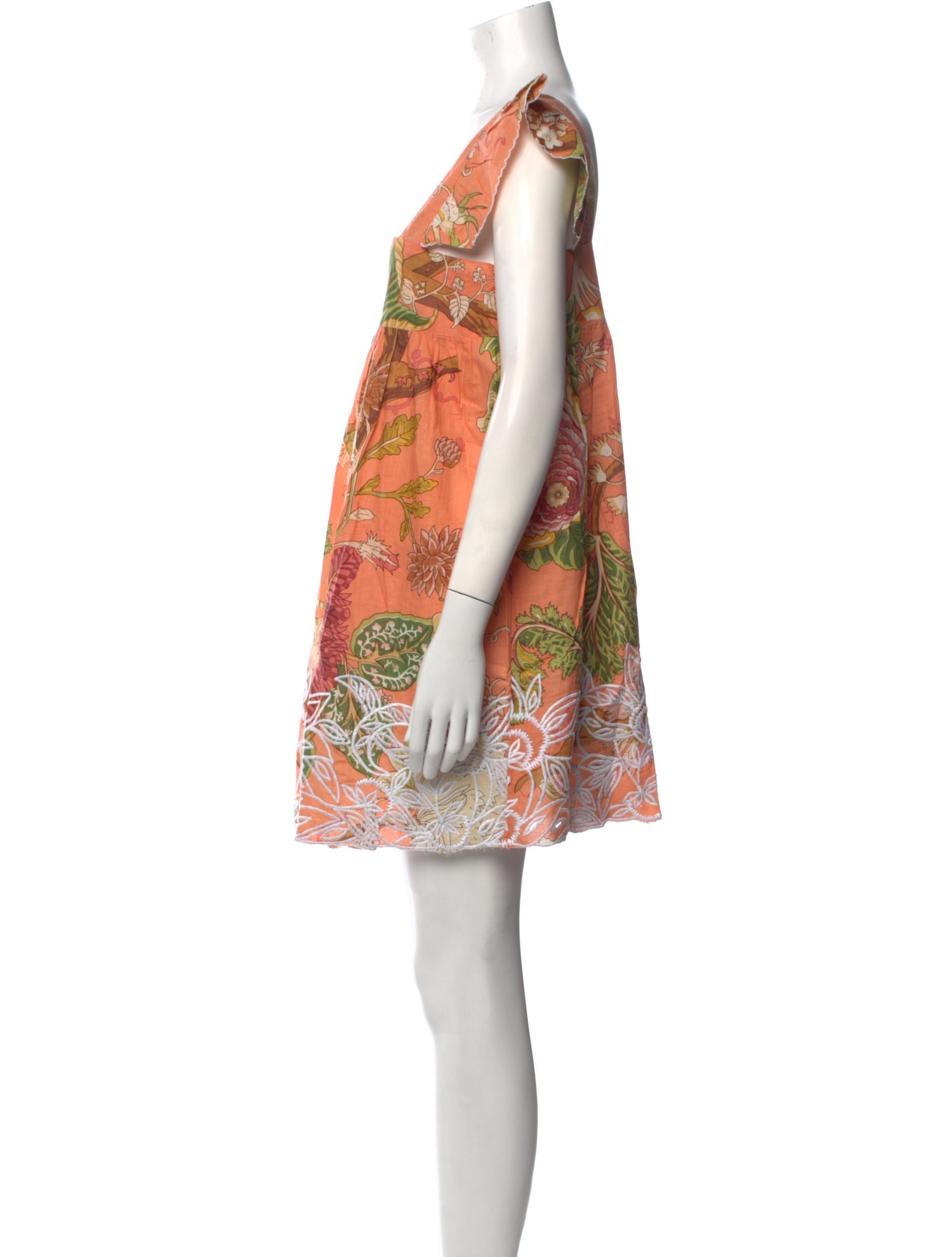 Juliet Dunn Floral Print Mini Dress