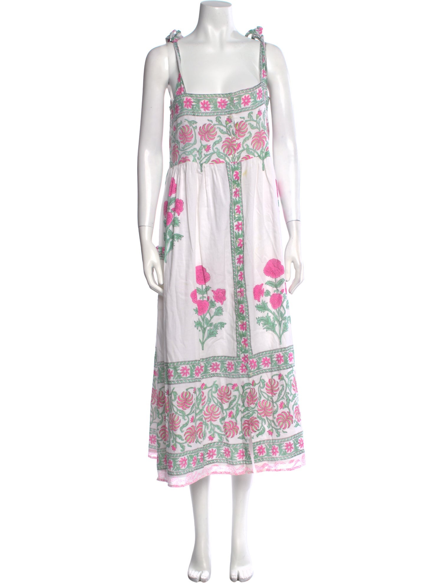 Juliet Dunn Floral Print Long Dress