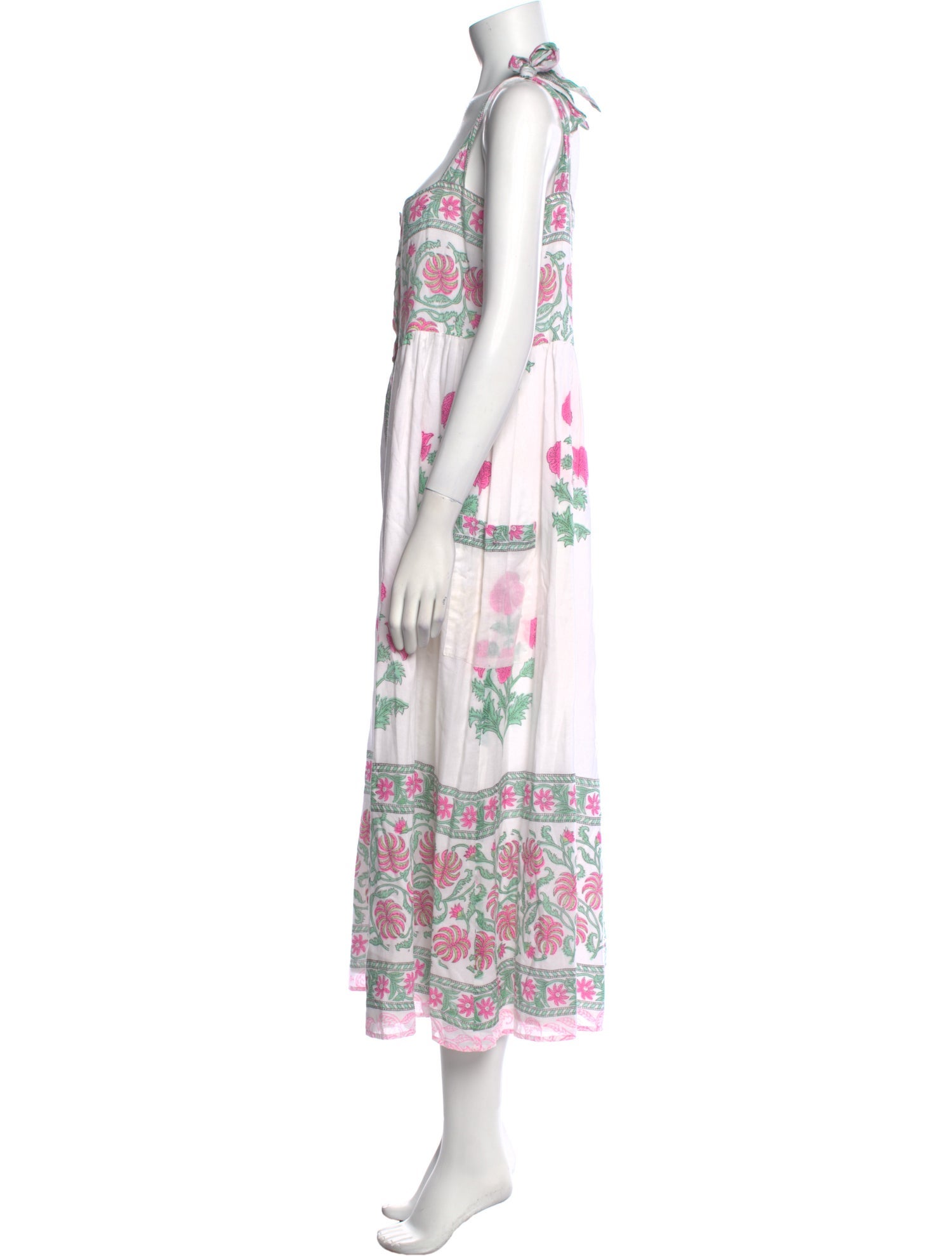 Juliet Dunn Floral Print Long Dress