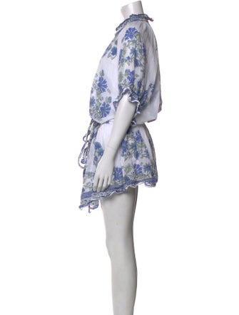 Juliet Dunn Floral Print Mini Dress