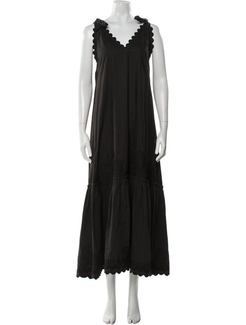 Juliet Dunn V-Neck Long Dress