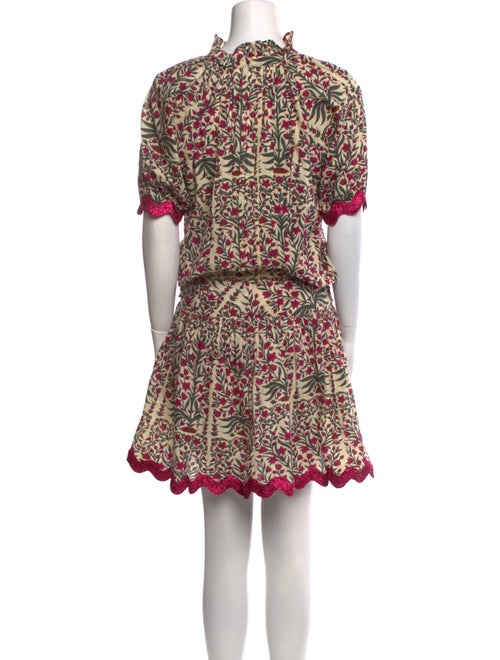 Juliet Dunn Floral Print Knee-Length Dress