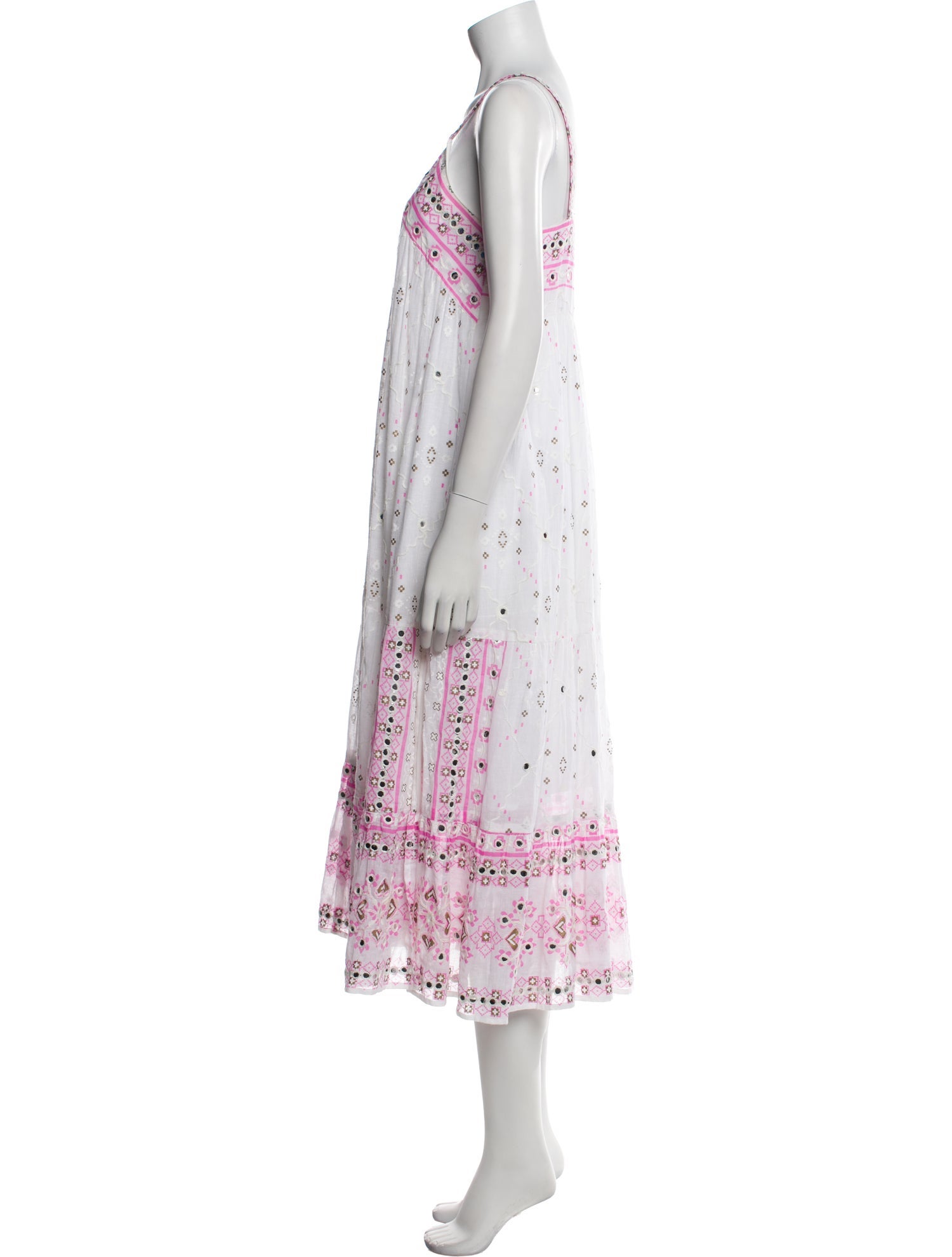 Juliet Dunn Floral Print Long Dress