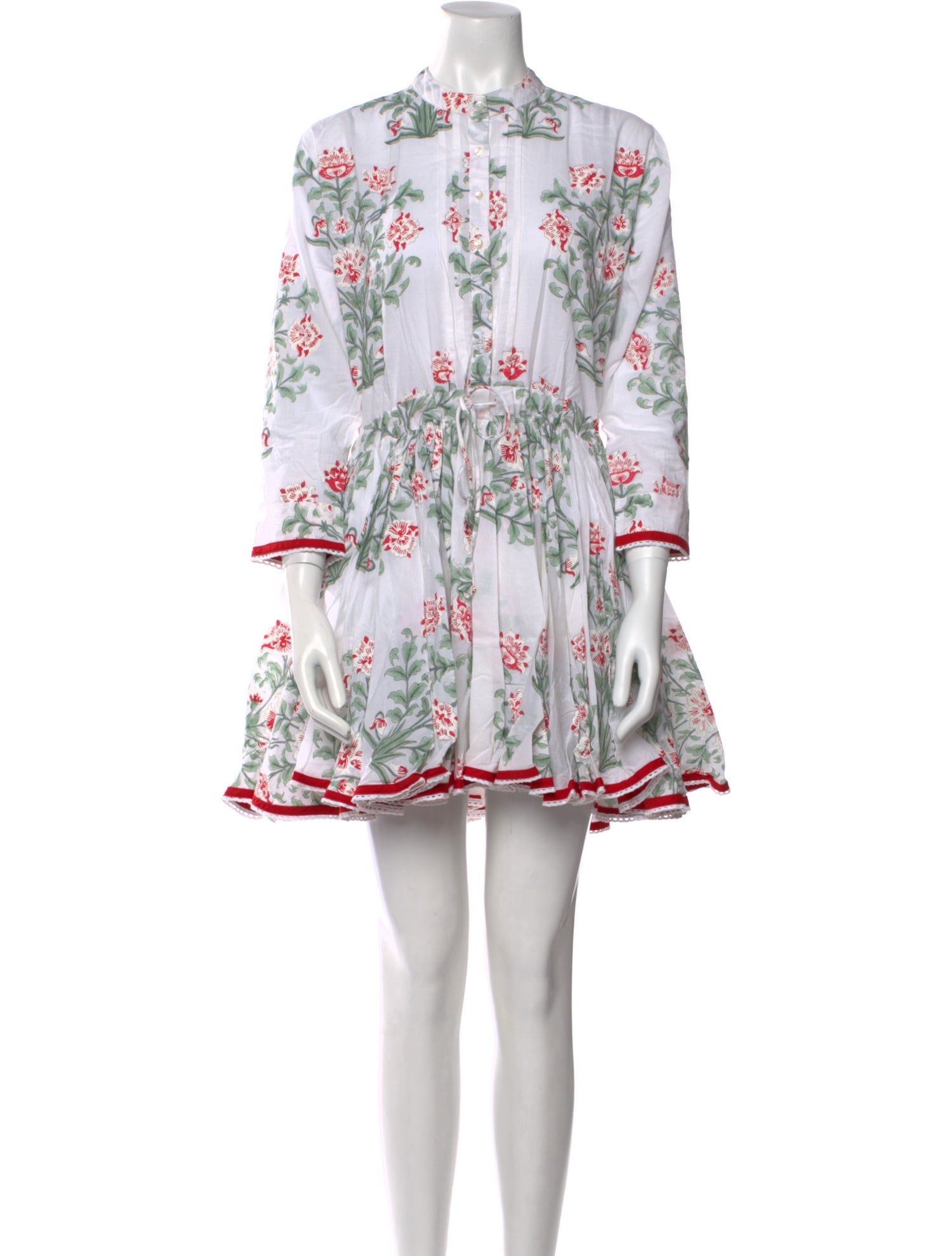 Juliet Dunn Floral Print Mini Dress