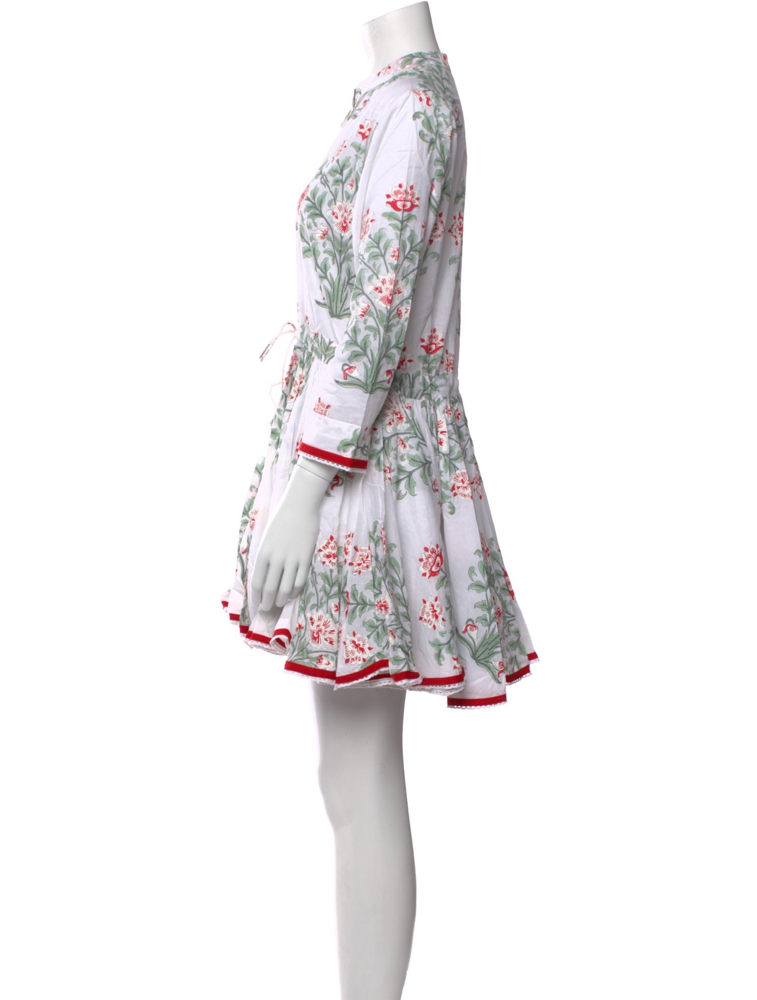 Juliet Dunn Floral Print Mini Dress