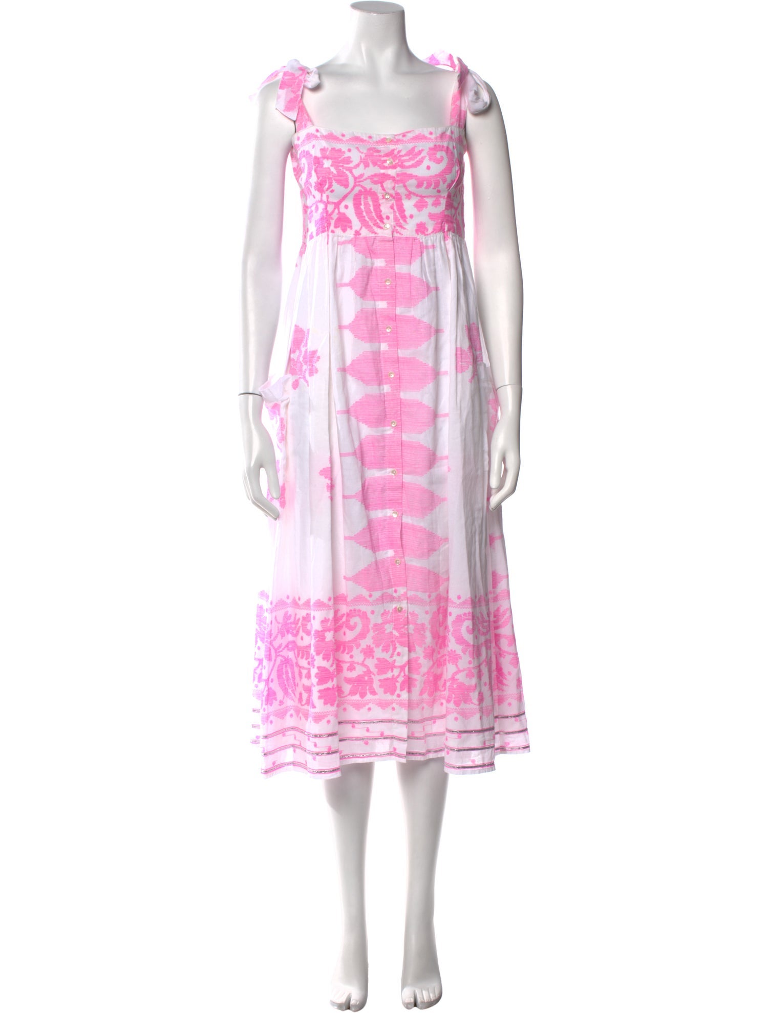 Juliet Dunn Tie-Dye Print Long Dress