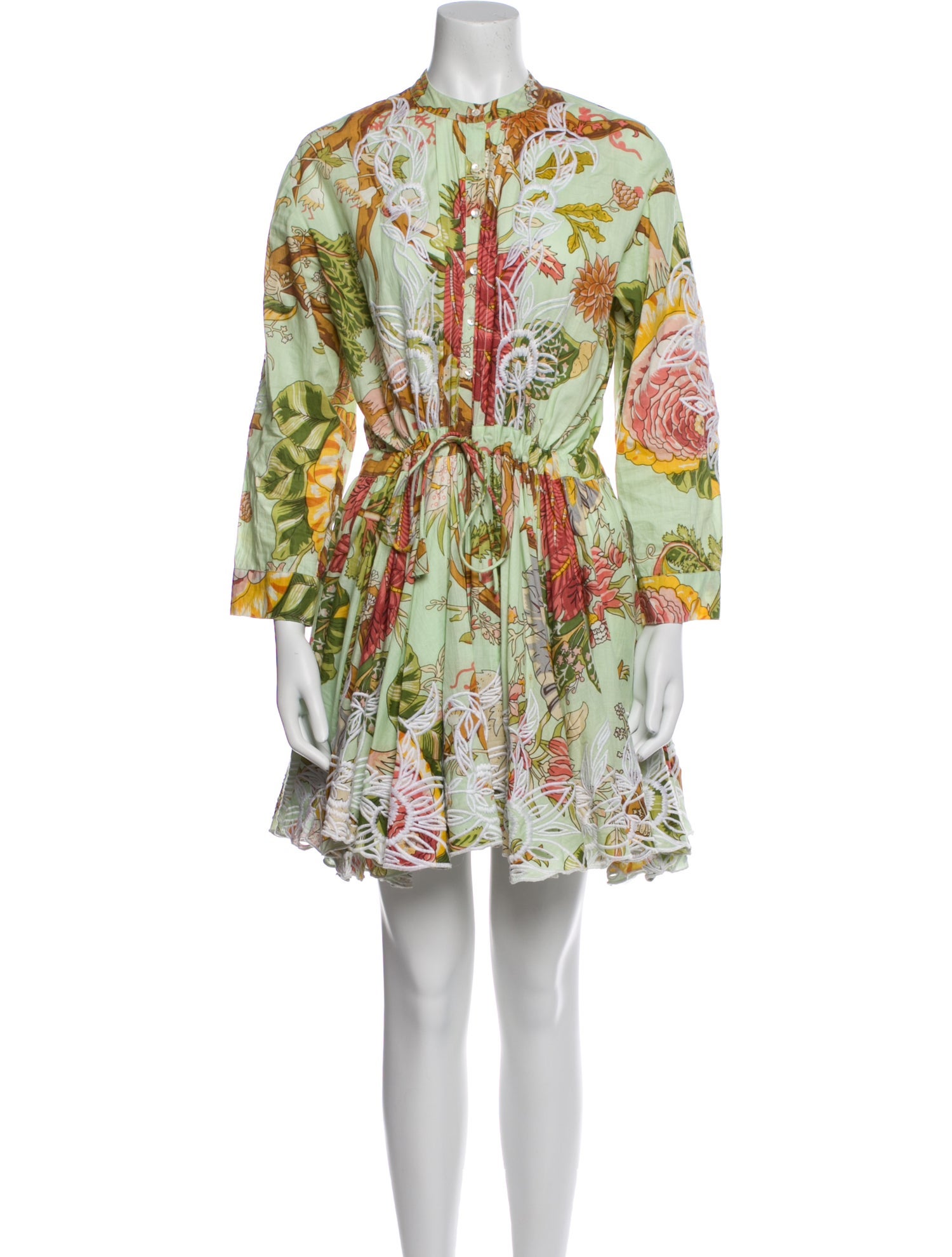 Juliet Dunn Floral Print Mini Dress