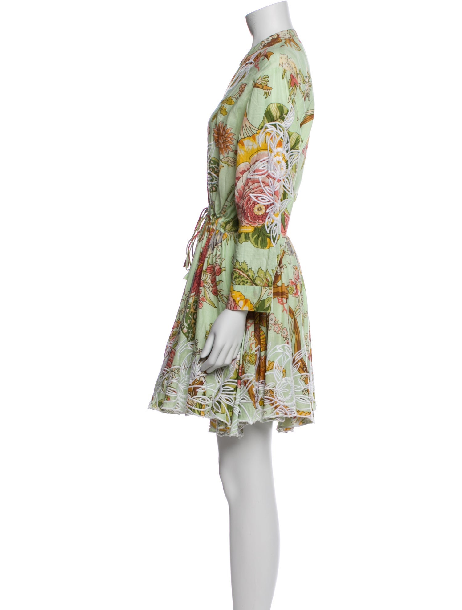 Juliet Dunn Floral Print Mini Dress