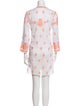 Juliet Dunn Printed Embroidered Accent Cover-Up