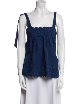 Juliet Dunn Square Neckline Sleeveless Top