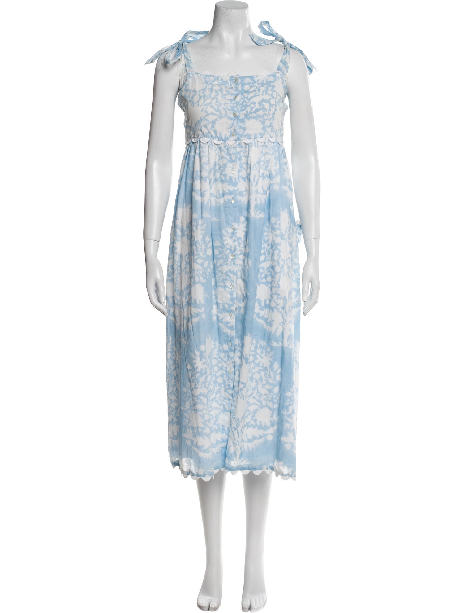 Juliet Dunn Floral Print Midi Length Dress