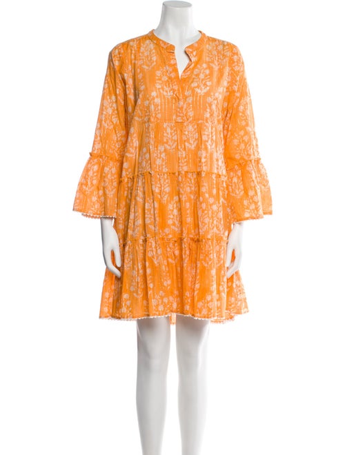 Juliet Dunn Floral Print Mini Dress