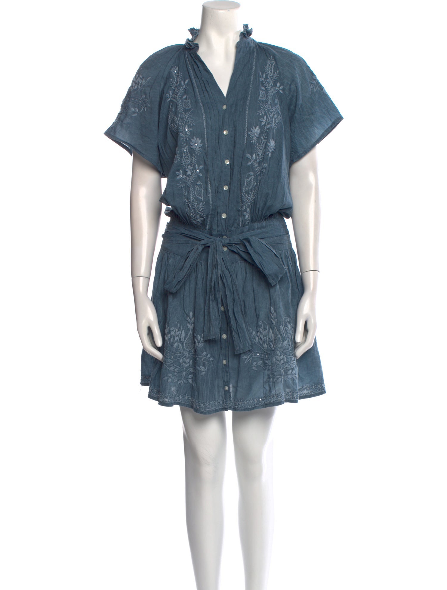 Juliet Dunn V-Neck Mini Dress