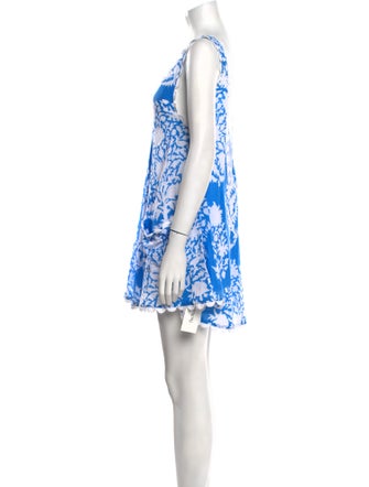 Juliet Dunn Floral Print Mini Dress