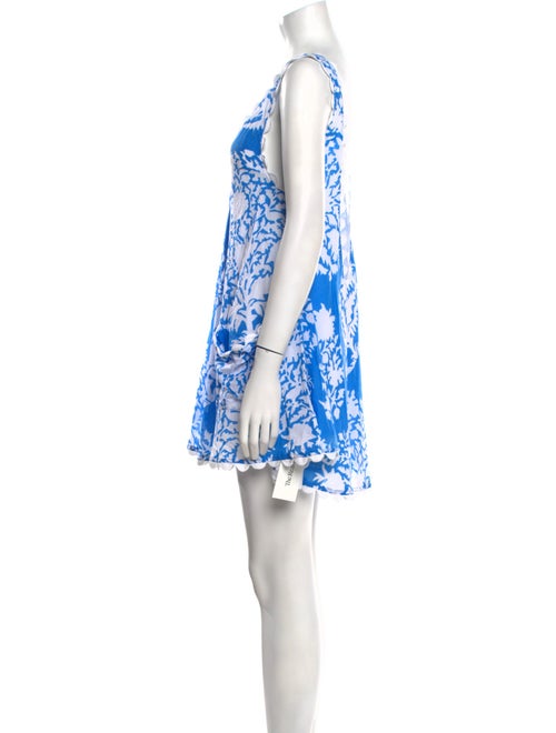 Juliet Dunn Floral Print Mini Dress