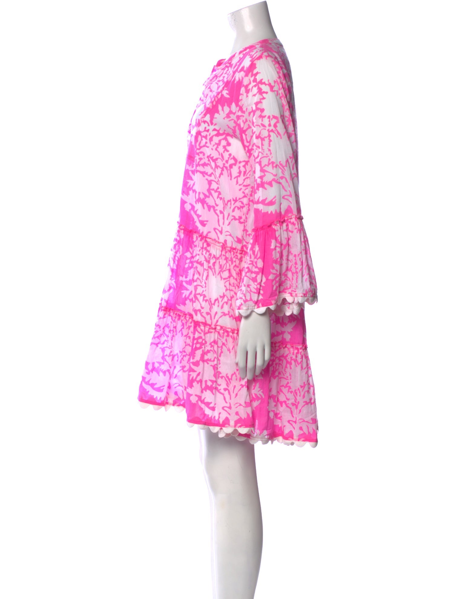 Juliet Dunn Floral Print Mini Dress