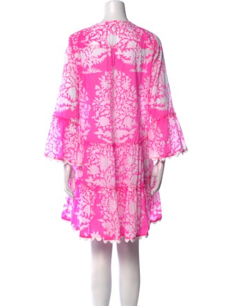 Juliet Dunn Floral Print Mini Dress