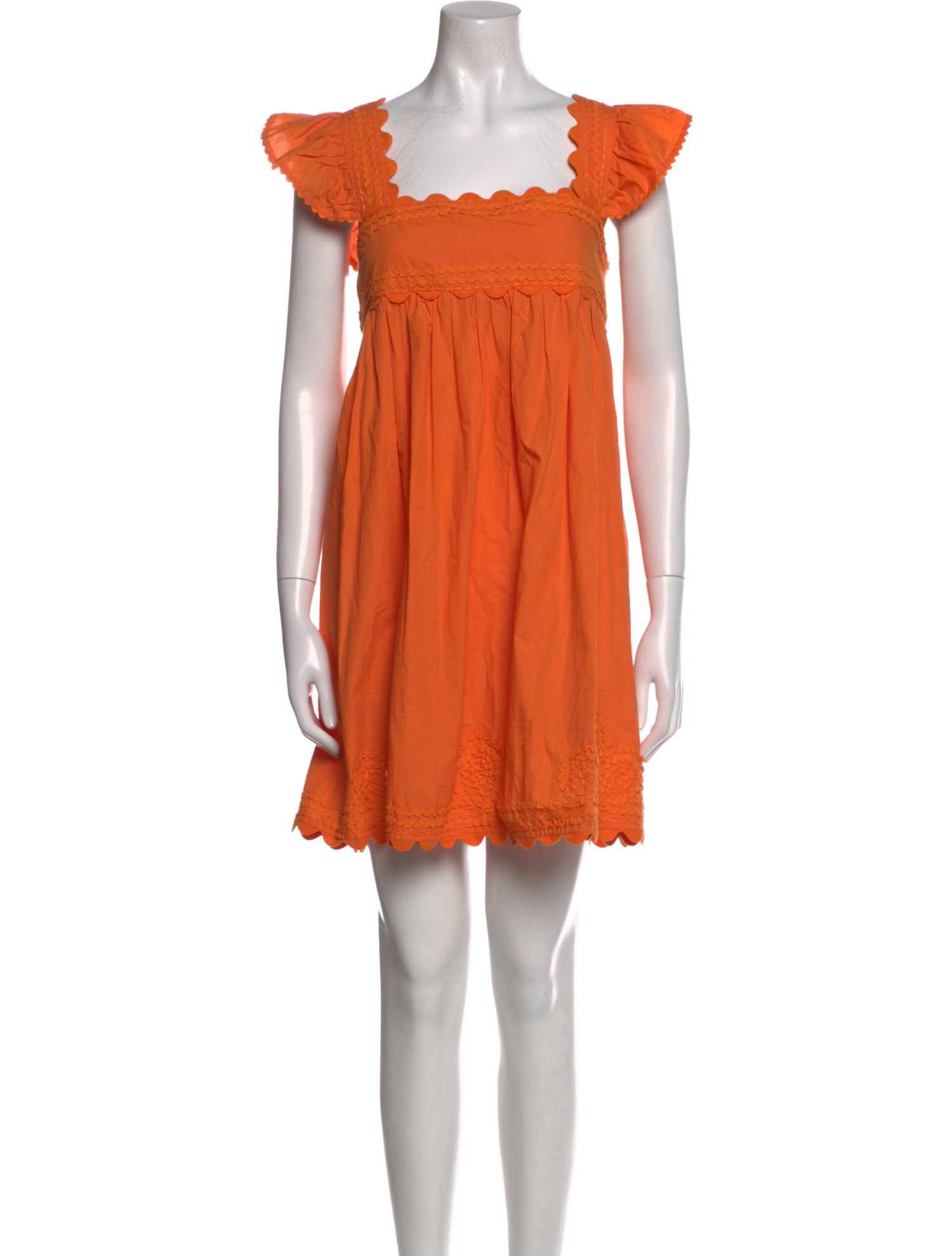 Juliet Dunn Square Neckline Mini Dress