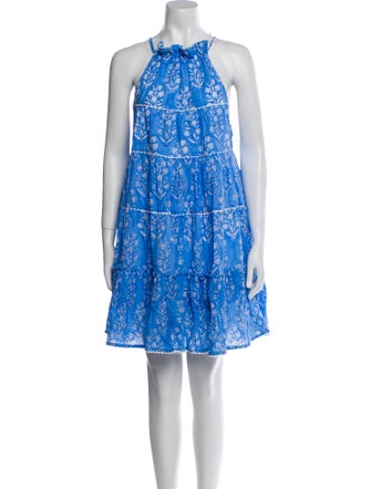 Juliet Dunn Paisley Print Mini Dress