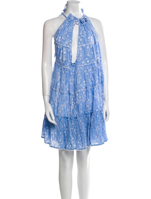 Juliet Dunn Paisley Print Mini Dress