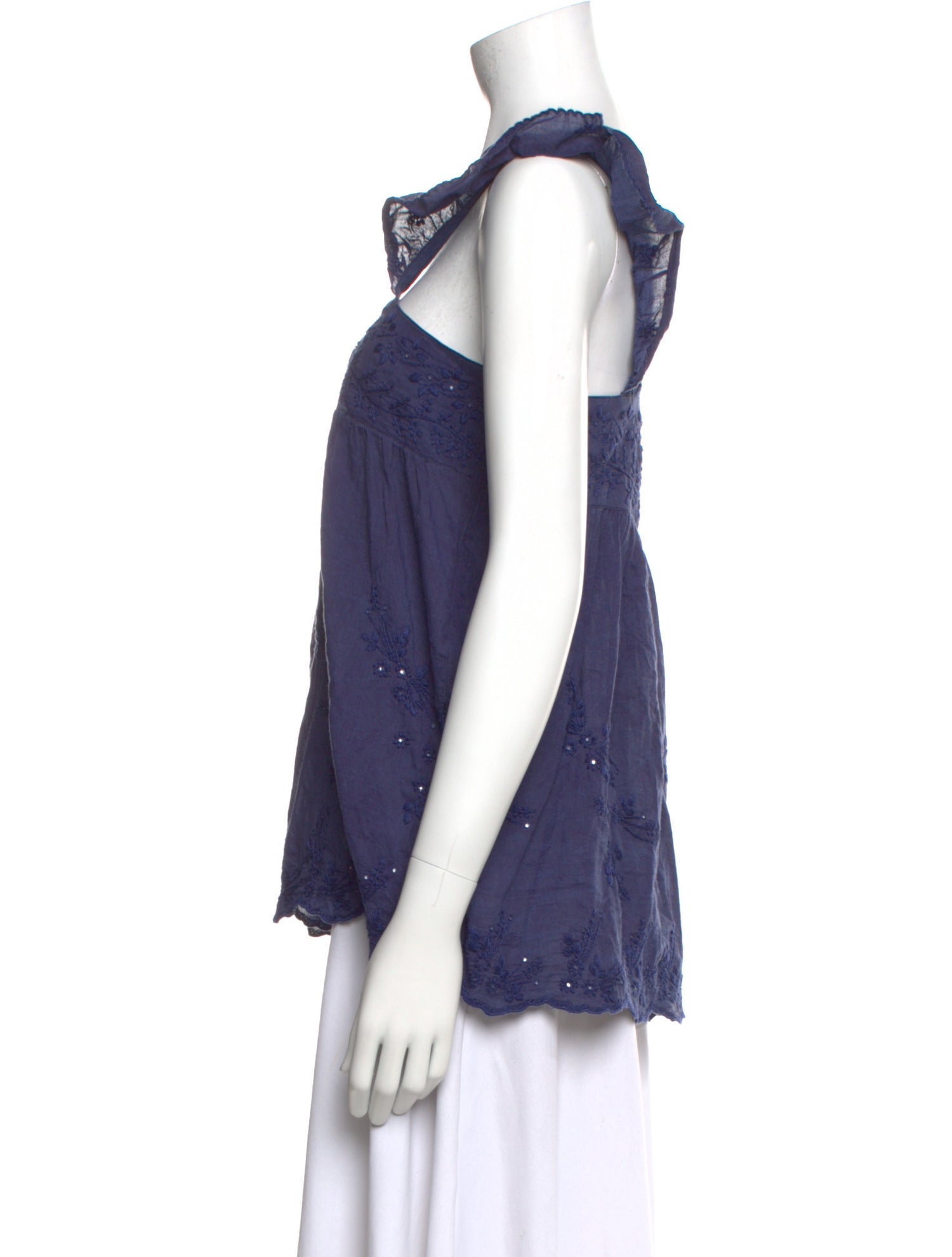 Juliet Dunn Square Neckline Short Sleeve Blouse