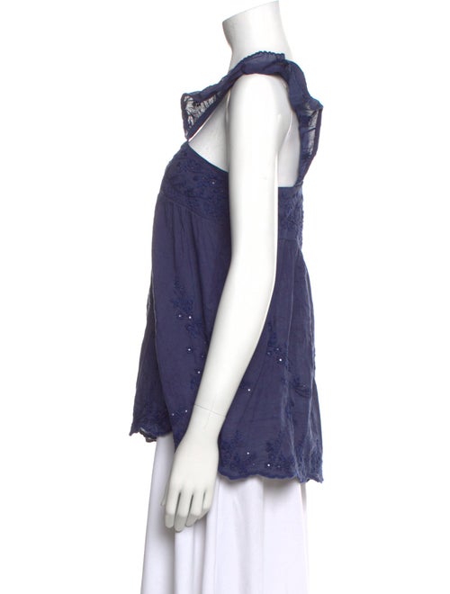 Juliet Dunn Square Neckline Short Sleeve Blouse